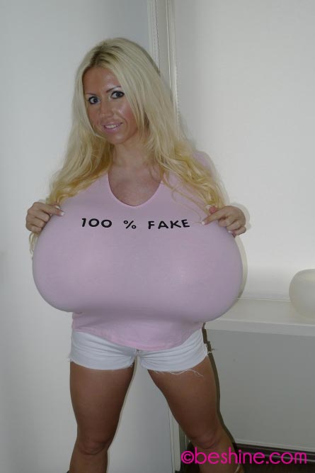 Giant tits Beshine with a 100% fake shirt â€“ The Boobs Blog