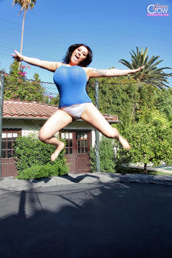 Huge Tits Bouncing On Trampoline - Leanne Crow's bouncing huge tits on a trampoline â€“ The Boobs ...